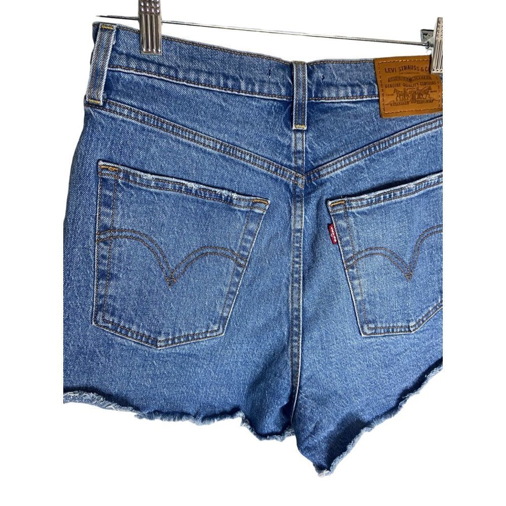 Levi’s Ribcage Denim High Rise Cut Off Shorts-sz 29 - Picture 7 of 11